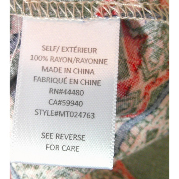 Fourteenth Place Women's Bell Sleeve Boho Tunic Shirt Large - Picture 4 of 4